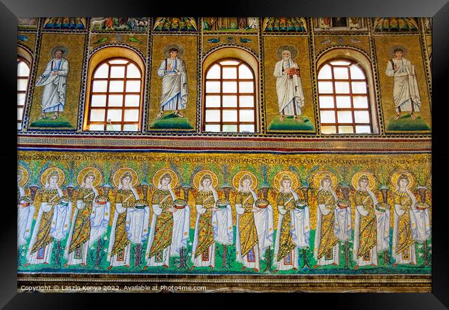 Basilica of Sant Apollinare Nuovo - Ravenna Framed Print by Laszlo Konya