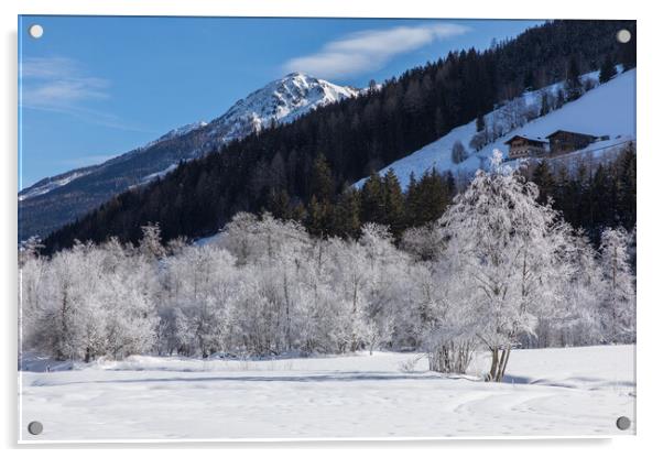 Austrian Wintermorning Acrylic by Thomas Schaeffer