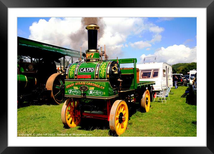 1905 Denby Maiden 2ton steam wagon. Framed Mounted Print by john hill