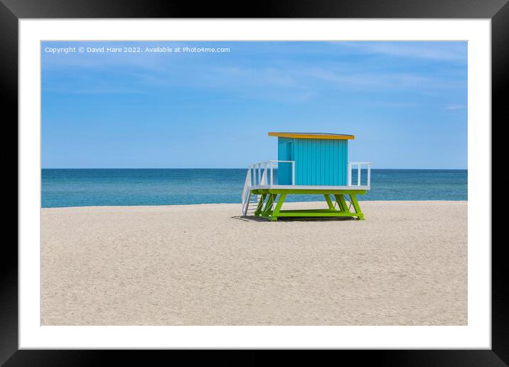 Barcares Beach Framed Mounted Print by David Hare