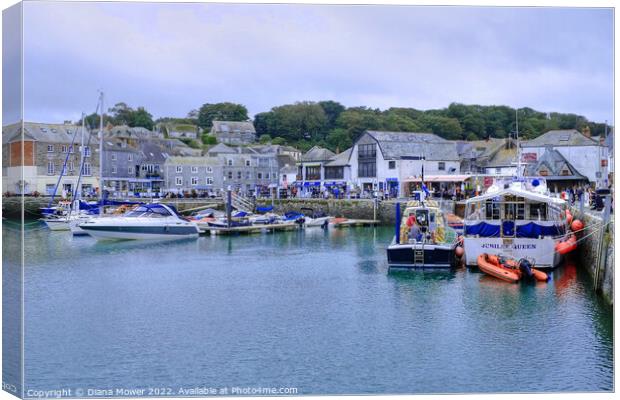 Padstow Harbour North Cornwall Canvas Print by Diana Mower