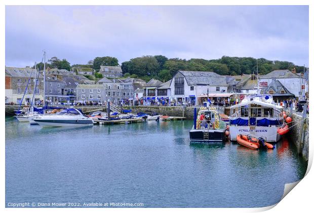Padstow Harbour North Cornwall Print by Diana Mower