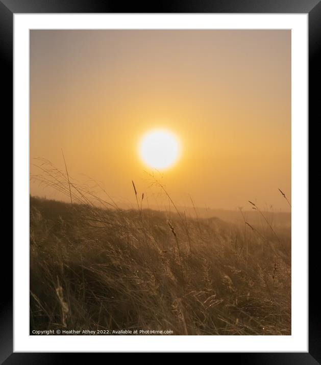 Foggy Moorland Sunrise Framed Mounted Print by Heather Athey