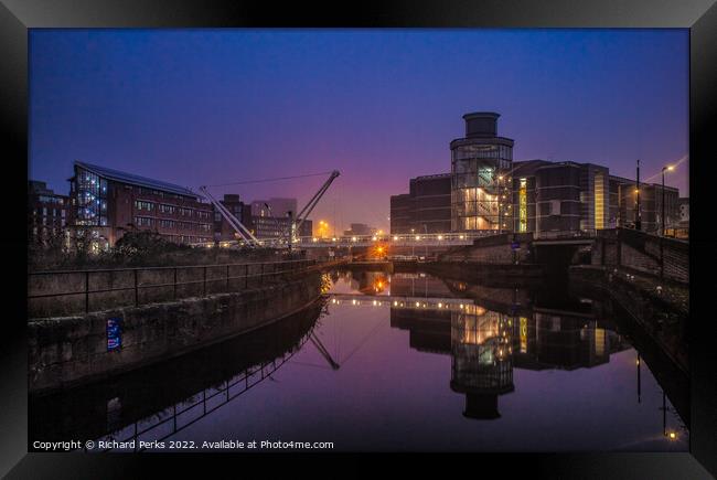 Misty Reflections Royal Armouries - Leeds Framed Print by Richard Perks
