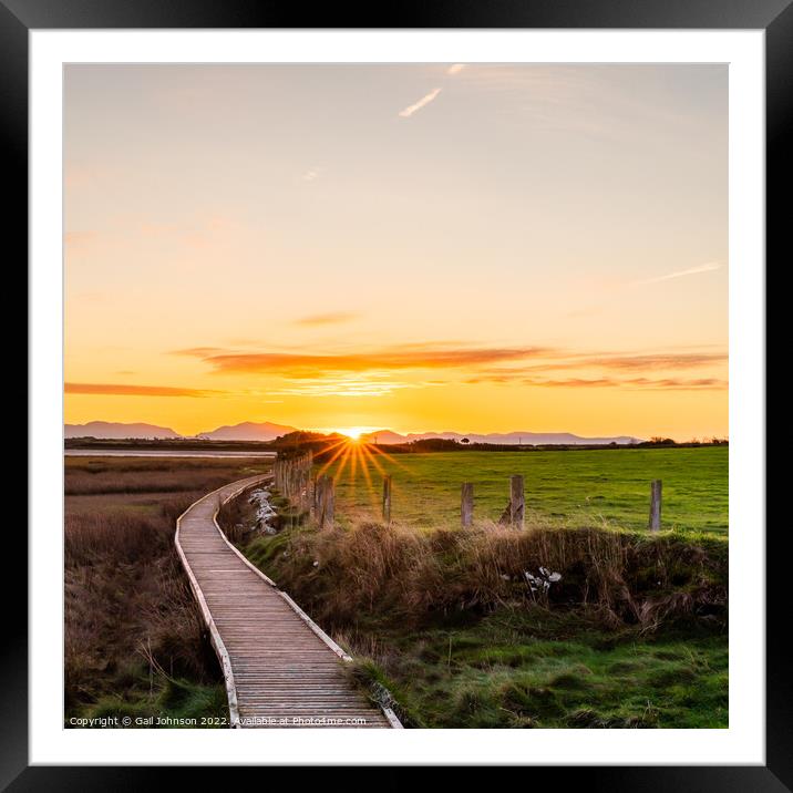 Sunrise Views around the North wales island of Anglesey  Framed Mounted Print by Gail Johnson