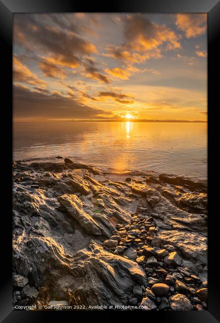 Sunrise Views around the North wales island of Anglesey  Framed Print by Gail Johnson