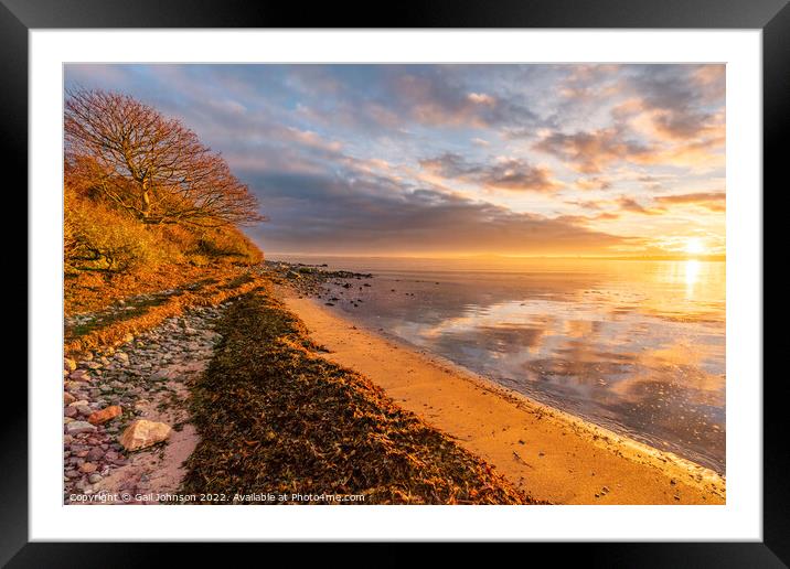 Sunrise Views around the North wales island of Anglesey  Framed Mounted Print by Gail Johnson