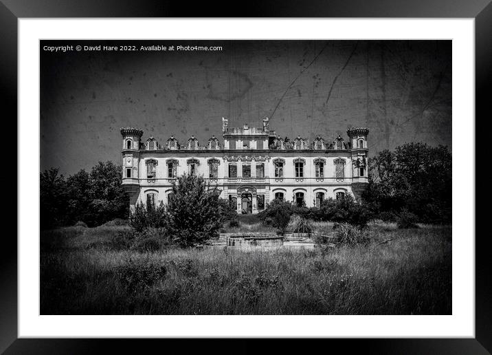 Castle Valgros, Distressed Framed Mounted Print by David Hare