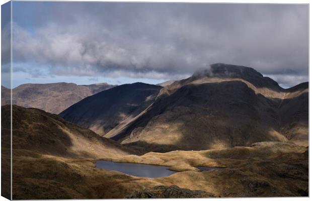 Rolling clouds over Great Gable, The Lake District Canvas Print by Dan Ward