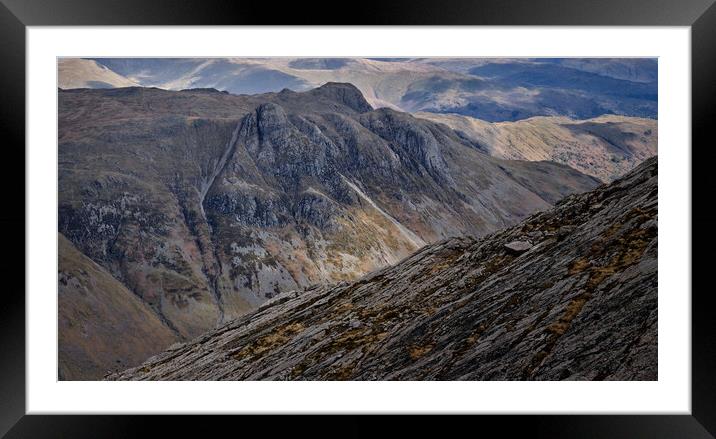 The Slab, The Lake District Framed Mounted Print by Dan Ward