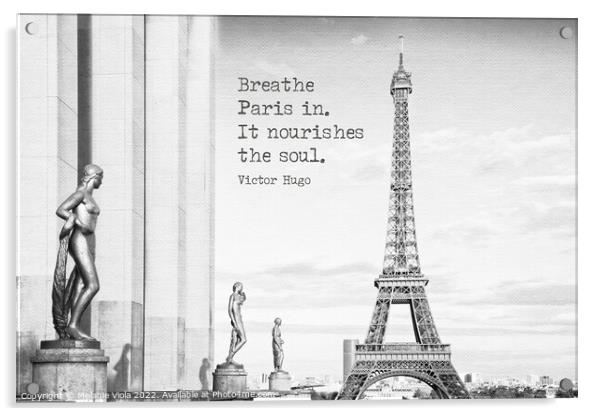 Breathe Paris in Acrylic by Melanie Viola