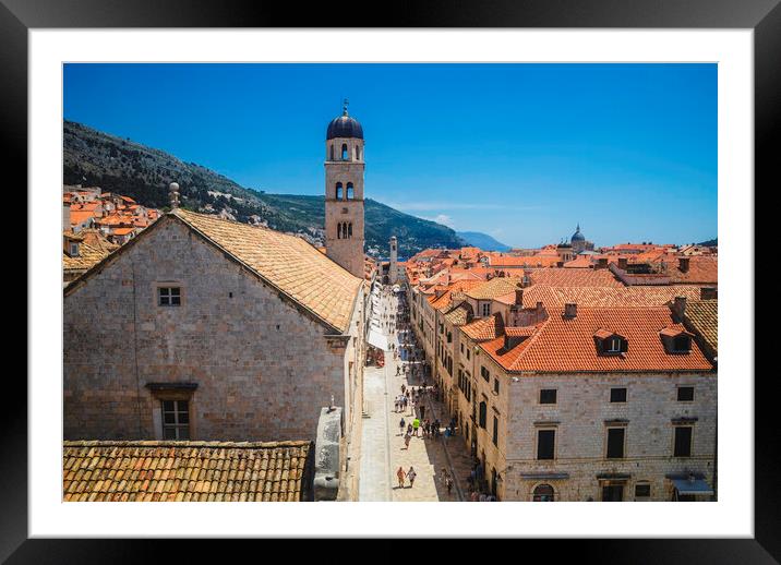 Stradun Dubrovnik  Framed Mounted Print by Margaret Ryan