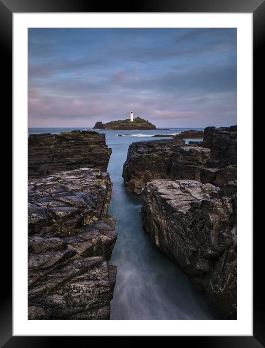 Godrevy Lighthouse, Cornwall Framed Mounted Print by Dan Ward