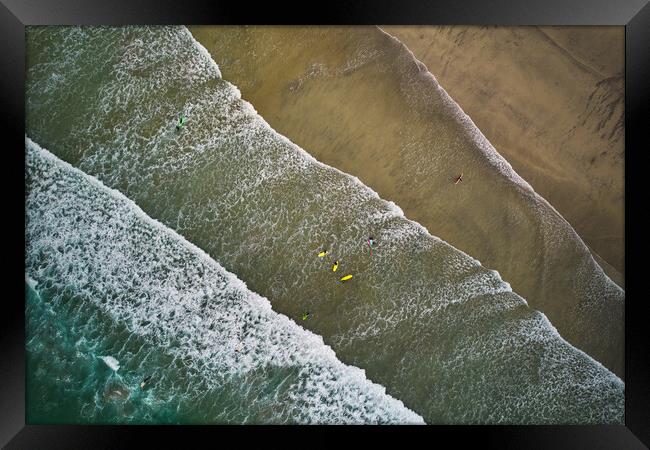 Surfers Framed Print by Dan Ward