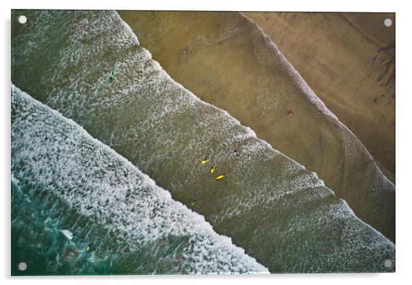 Surfers Acrylic by Dan Ward