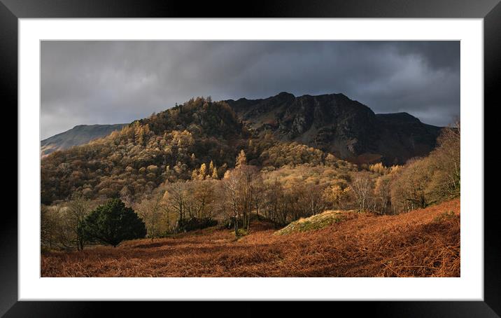Golden Light on Castle Crag, The Lake District Framed Mounted Print by Dan Ward