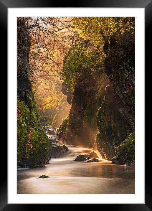 Fairy Glen with the first signs of light … Framed Mounted Print by J.Tom L.Photography