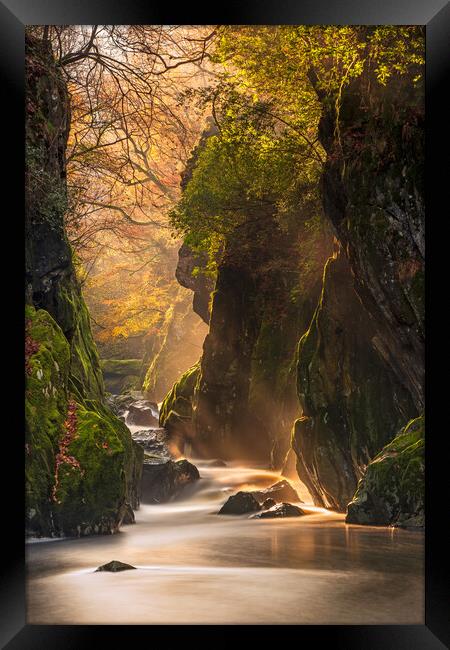 Fairy Glen with the first signs of light … Framed Print by J.Tom L.Photography