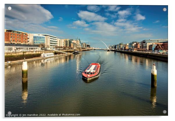A Serene Dublin Scene Acrylic by jim Hamilton