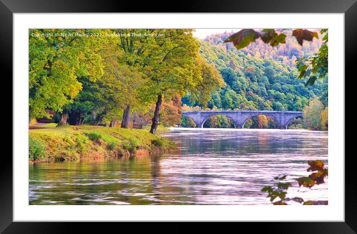 Dunkeld Bridge and the River Tay  Framed Mounted Print by Navin Mistry