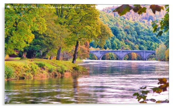 Dunkeld Bridge and the River Tay  Acrylic by Navin Mistry