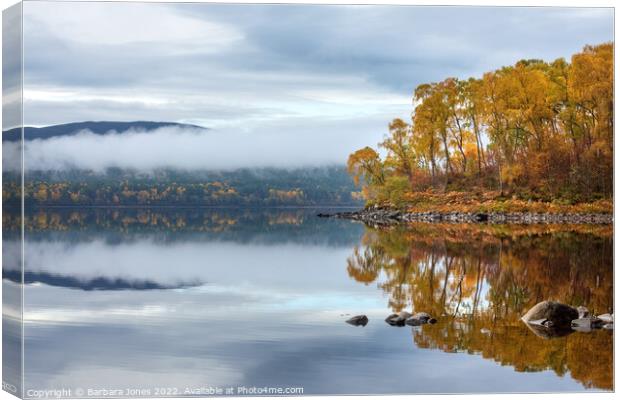 Ethereal Tranquility of Loch Rannoch Canvas Print by Barbara Jones