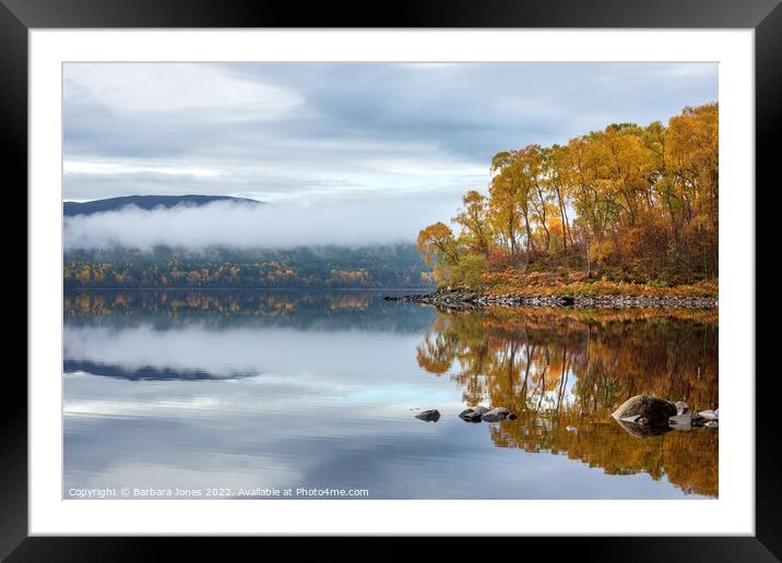 Ethereal Tranquility of Loch Rannoch Framed Mounted Print by Barbara Jones
