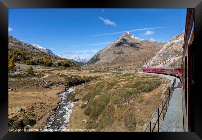 Approaching Bernina Lagalb Framed Print by Graham Moore