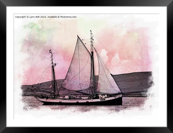 Tall Ship Tecla Framed Mounted Print by Lynn Bolt