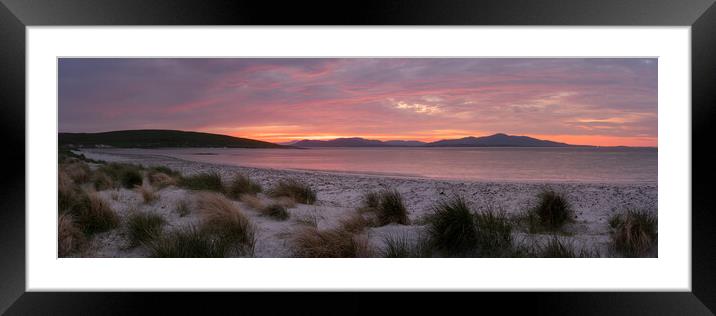 isle of Berneray east beach sunrise outer hebrides scotland Framed Mounted Print by Sonny Ryse