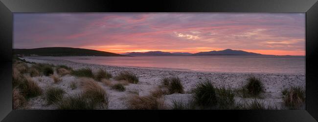 isle of Berneray east beach sunrise outer hebrides scotland Framed Print by Sonny Ryse