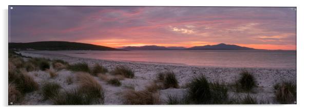 isle of Berneray east beach sunrise outer hebrides scotland Acrylic by Sonny Ryse