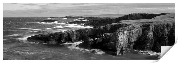 Isle of Lewis Outer Hebrides Black and white coast Print by Sonny Ryse