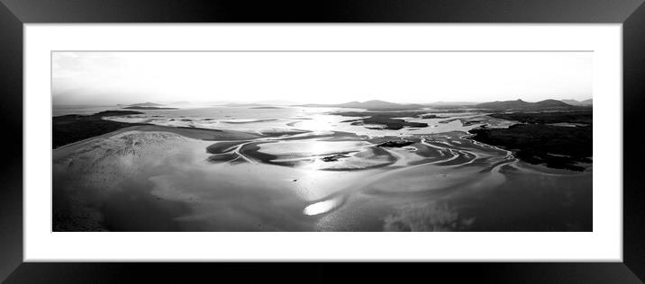 Isle of North Uist Coast patterns Aerial Outer Hebrides Framed Mounted Print by Sonny Ryse