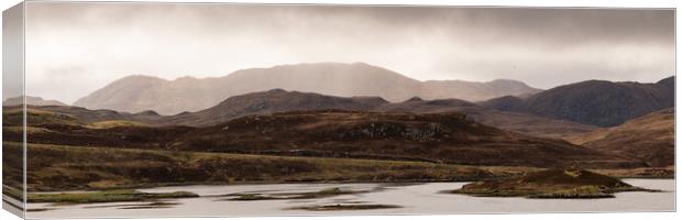 Isle of Harris and Lewis Loch and mountains Canvas Print by Sonny Ryse