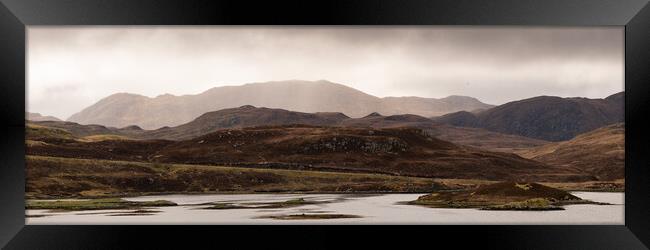 Isle of Harris and Lewis Loch and mountains Framed Print by Sonny Ryse
