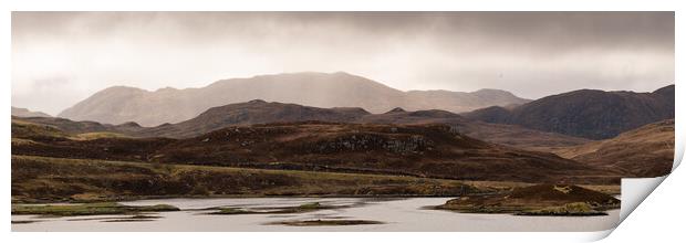 Isle of Harris and Lewis Loch and mountains Print by Sonny Ryse