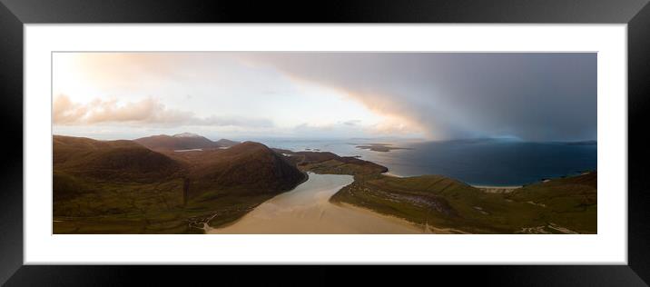 Leverburgh Isle of Harris Aerial Outer Hebrides Framed Mounted Print by Sonny Ryse