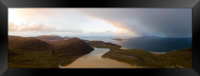 Leverburgh Isle of Harris Aerial Outer Hebrides Framed Print by Sonny Ryse