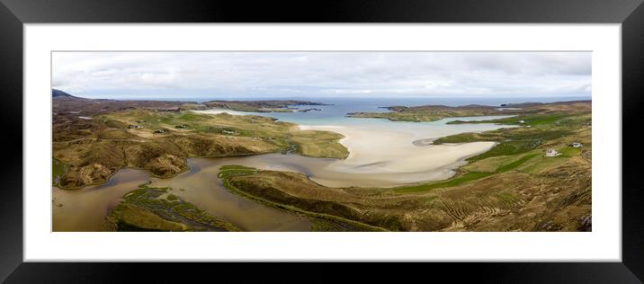 Uig Bay aeiral Isle of Lewis Outer Hebrides Framed Mounted Print by Sonny Ryse