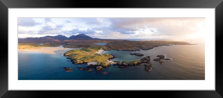 Uig Bay Aerial Isle of Lewis Outer Hebrides Scotland Framed Mounted Print by Sonny Ryse