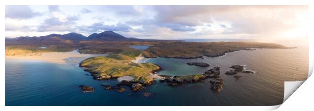 Uig Bay Aerial Isle of Lewis Outer Hebrides Scotland Print by Sonny Ryse