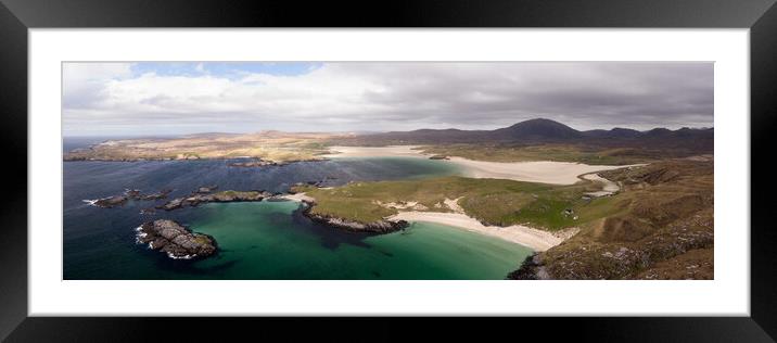 Uig Bay Aerial Isle of Lewis Outer Hebrides Scotland 2 Framed Mounted Print by Sonny Ryse