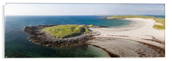 Udal Peninsula Beaches aerial North Uist Outer Hebrides Acrylic by Sonny Ryse