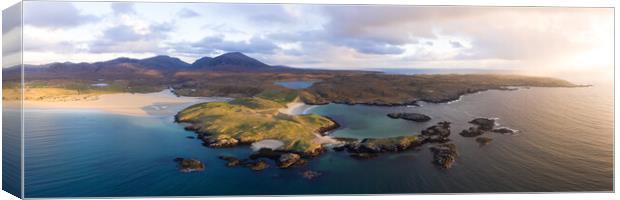 Uig Bay Aerial Isle of Lewis Outer Hebrides Scotland Canvas Print by Sonny Ryse