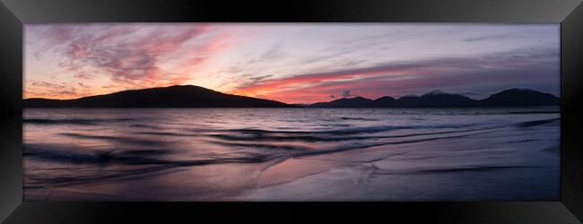 Luskenture beach Sunset Isle of Harris Outer Hebrides Scotland Framed Print by Sonny Ryse