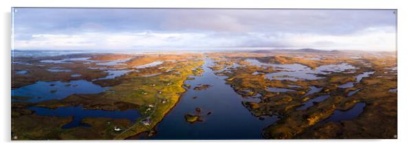 Locheport Aerial Isle of North Uist Loch Outer Hebrides Scotland 2 Acrylic by Sonny Ryse