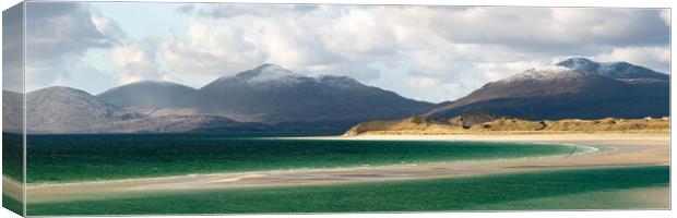 Luskentyre bay and beach Isle of Harris Outer Hebrides Scotland Canvas Print by Sonny Ryse