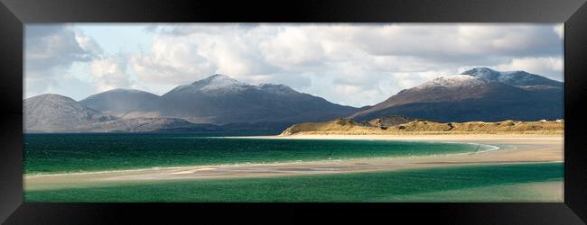 Luskentyre bay and beach Isle of Harris Outer Hebrides Scotland Framed Print by Sonny Ryse