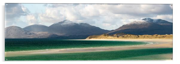 Luskentyre bay and beach Isle of Harris Outer Hebrides Scotland Acrylic by Sonny Ryse